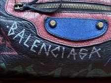 Balenciaga Graffiti Satchel Top Handle, Medium, Detachable Strap 3