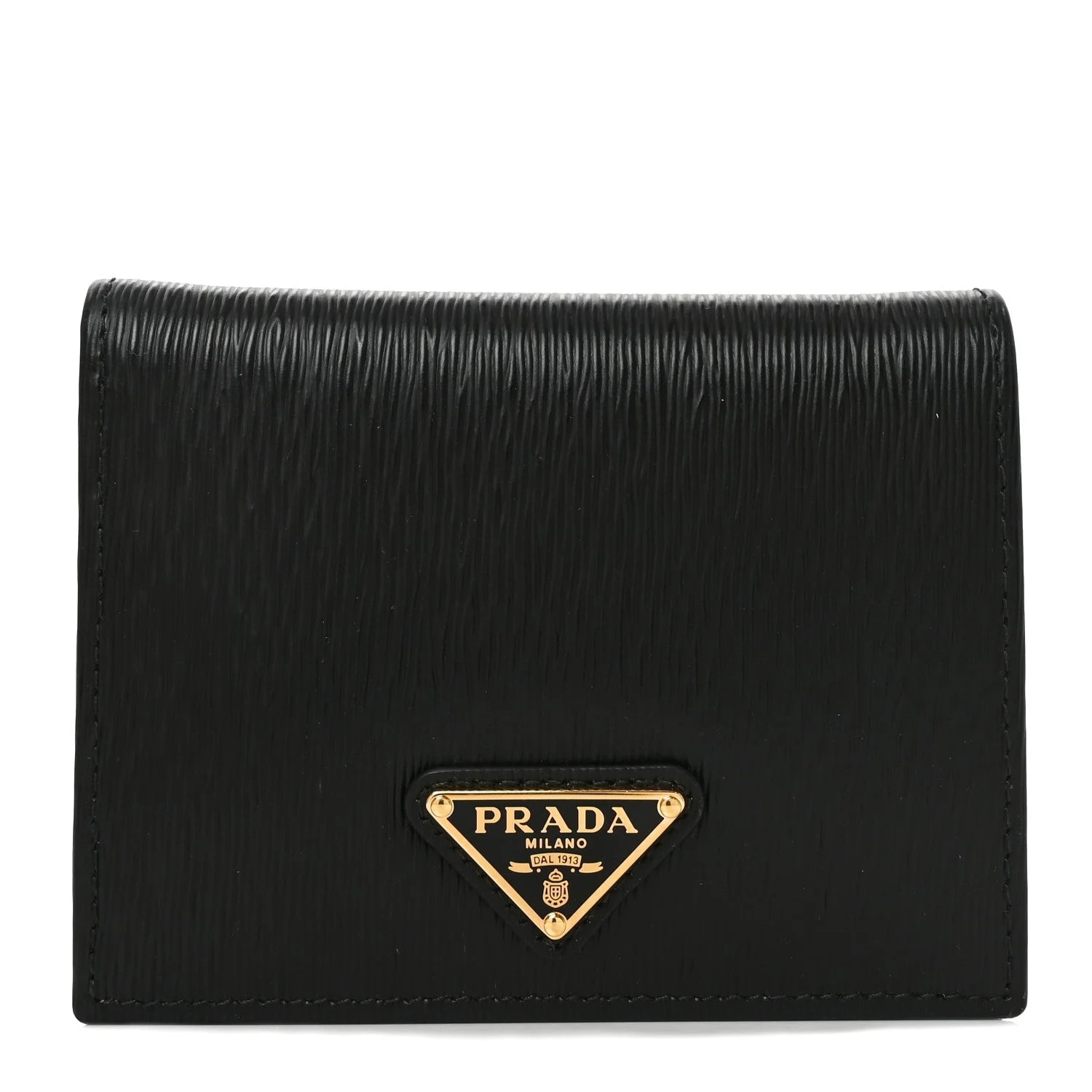 Prada — Vitello Move Triangle Card Holder Wallet — Accessory — resale