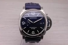 Panerai E-Steel Luminor Marina Blu Profundo Steel W/ Box PAM01157 2