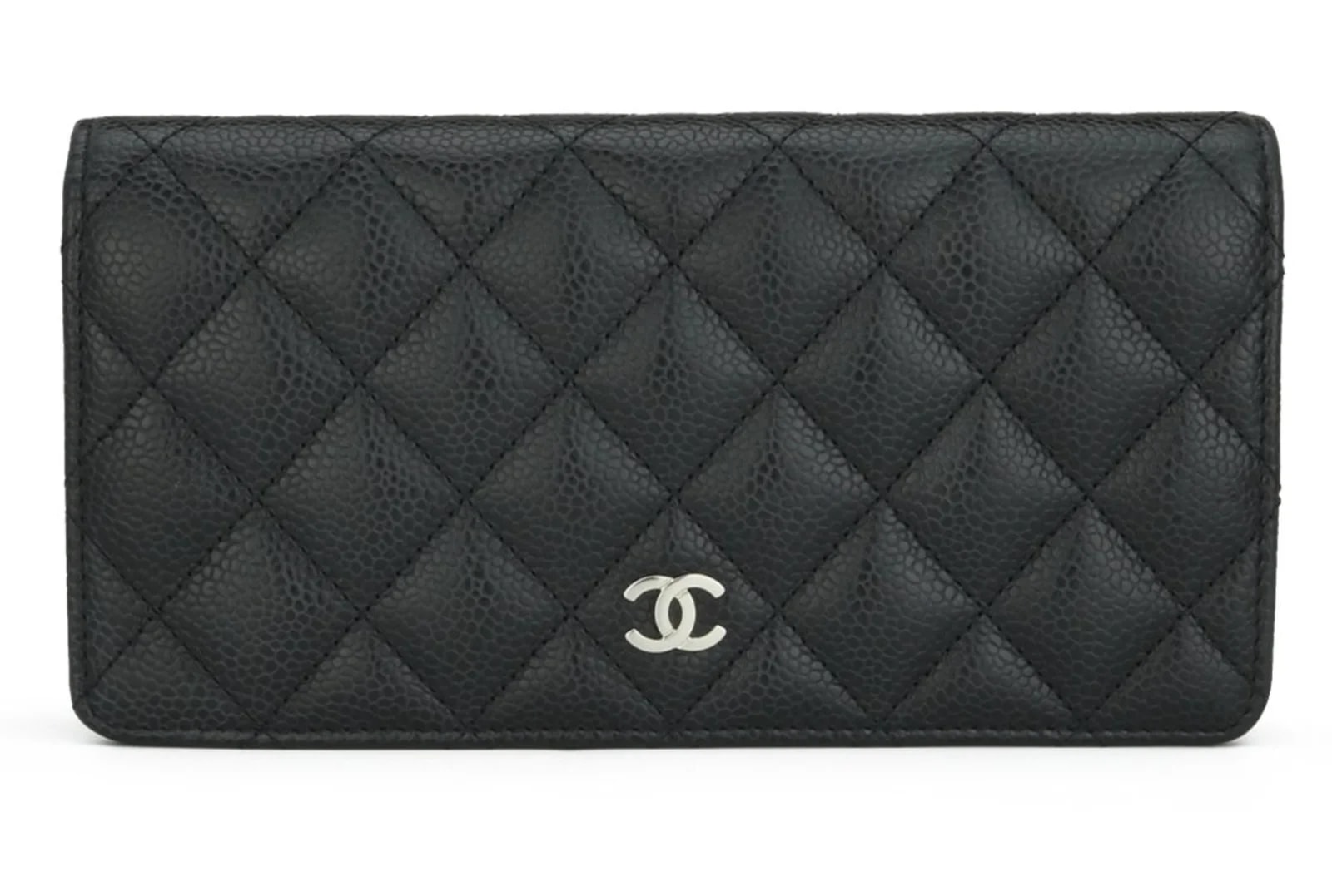 Chanel Long Flap Yen Wallet With 3