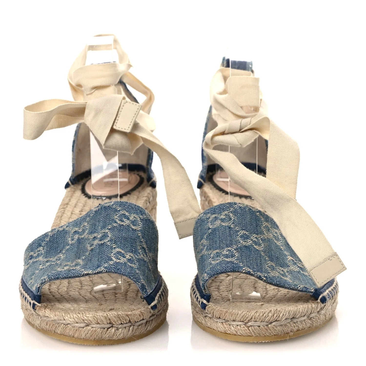 New GG Pilar Ankle Wrap Espadrille Wedge 41 3