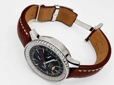 Breitling Navitimer 01 B01 46mm Blue Dial Chronograph Black & Brown Band 3