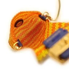 Fendi New Pico Baguette Beads Earphone Case Yellow Gold Mini Japan 4