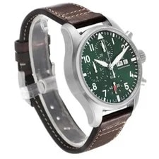 IWC Pilot's Chronograph 41 Green Dial Steel IW388103 Card 3