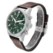 IWC Pilot's Chronograph 41 Green Dial Steel IW388103 Card 4