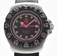 Tag Heuer — [Exc+5] TAG Heuer Formula 1 377.508 Quartz Black Pink Dial Japan — Watch — resale