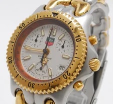 Tag Heuer S35.006 S/el Professional 200 Meters Gold Chronograph 39mm Swiss 4