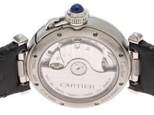 Cartier Pasha de WSPA0012 Stainless Steel / Leather 35mm Silver Dial #DW614 4