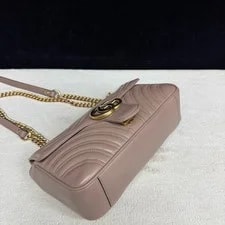 Gucci Milk Tea GG Marmont Medium 26 Chain （25×16×7 ）Cm 3