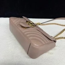 Gucci Milk Tea GG Marmont Medium 26 Chain （25×16×7 ）Cm 4