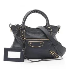 Balenciaga — Balenciaga Classic Metallic Edge City Crossbody 390149 AQ41J — Handbag — resale