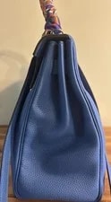 Hermès Kelly Medium Top Handle Palladium Turn Lock Strap Scarf 3