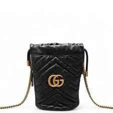 Gucci — Gucci Chevron Mini GG Marmont Bucket (ws070126c0r) — Handbag — resale