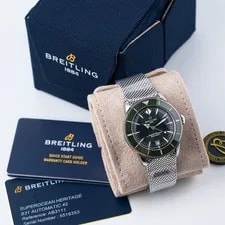 Breitling Superocean Heritage 42 Green Mesh Bracelet B31 AB3111361L1A1 NEW 2025 2