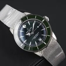 Breitling Superocean Heritage 42 Green Mesh Bracelet B31 AB3111361L1A1 NEW 2025 4