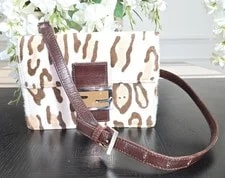 Fendi — Fendi Mamma Baguette Leopard Print Pony Hair Crossbody — Handbag — resale