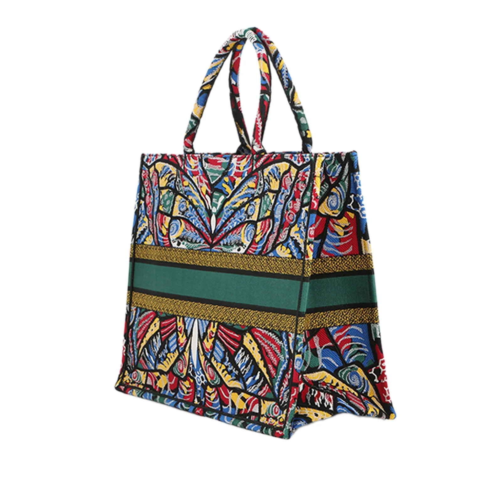 Large Embroidered Butterfly Book Tote 2