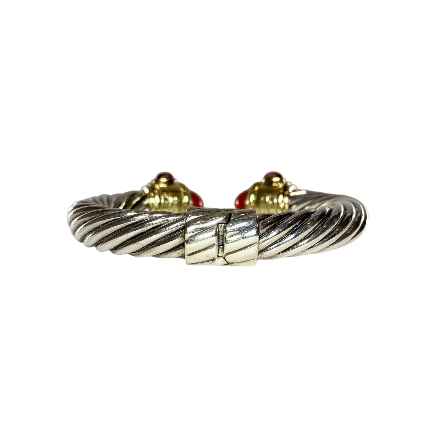 David Yurman Carnelian 925 Cable Cuff 2