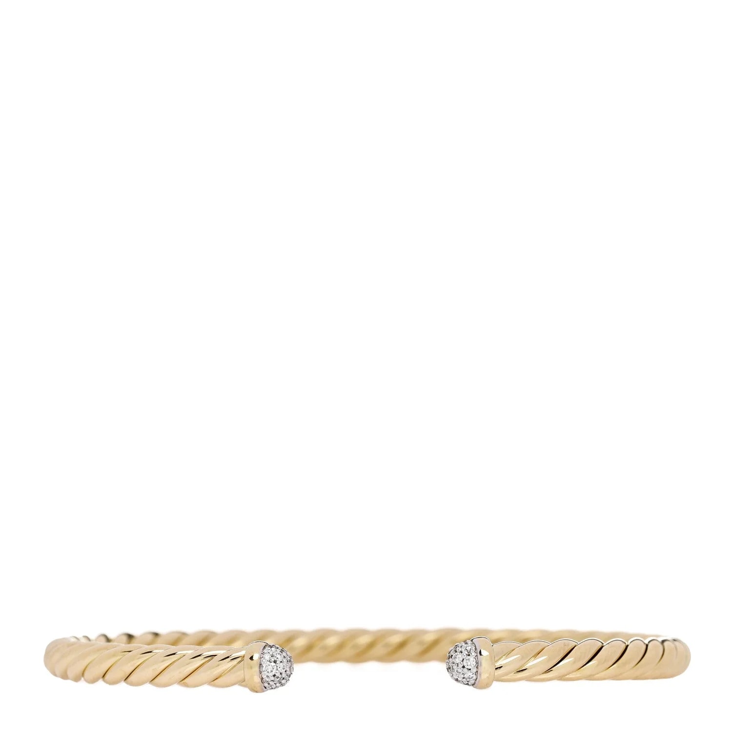 David Yurman — 18K Yellow Gold 4mm Cable Flex Cuff — Jewelry — resale