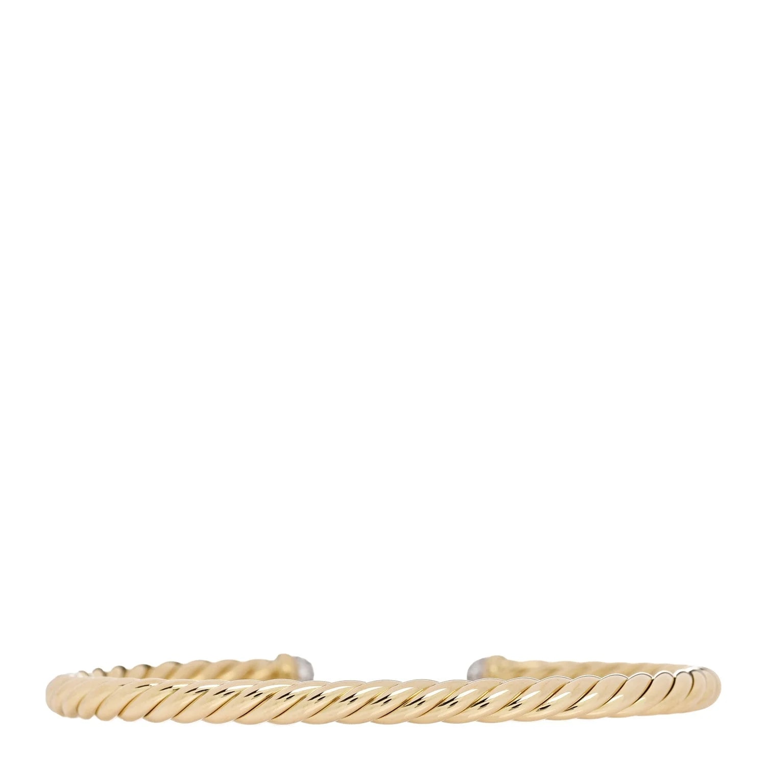 18K Yellow Gold 4mm Cable Flex Cuff 2