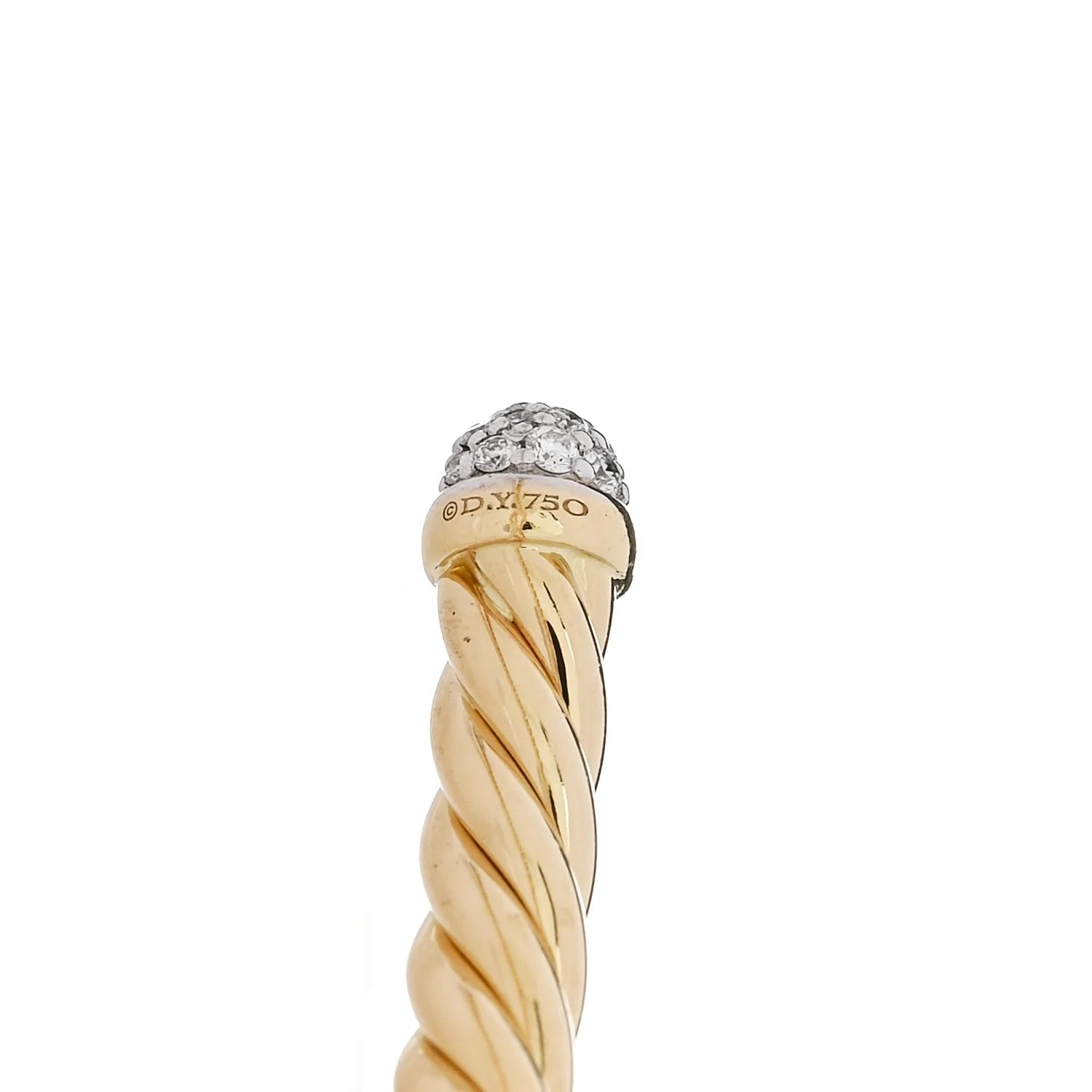 18K Yellow Gold 4mm Cable Flex Cuff 4
