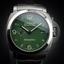 Panerai — Panerai Luminor 1950 PAM00693 Harrods Green 44mm Titanium Box Papers — Watch — resale