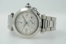 Cartier Pasha GMT Power Reserve W31037H3 2388 38mm Silver Dial 06/2002 10650 4