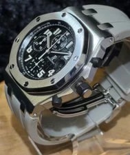 Audemars Piguet Royal Oak Offshore 26020ST 42mm “Black Themes” Chronograph B&P 3