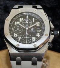 Audemars Piguet Royal Oak Offshore 26020ST 42mm “Black Themes” Chronograph B&P 4