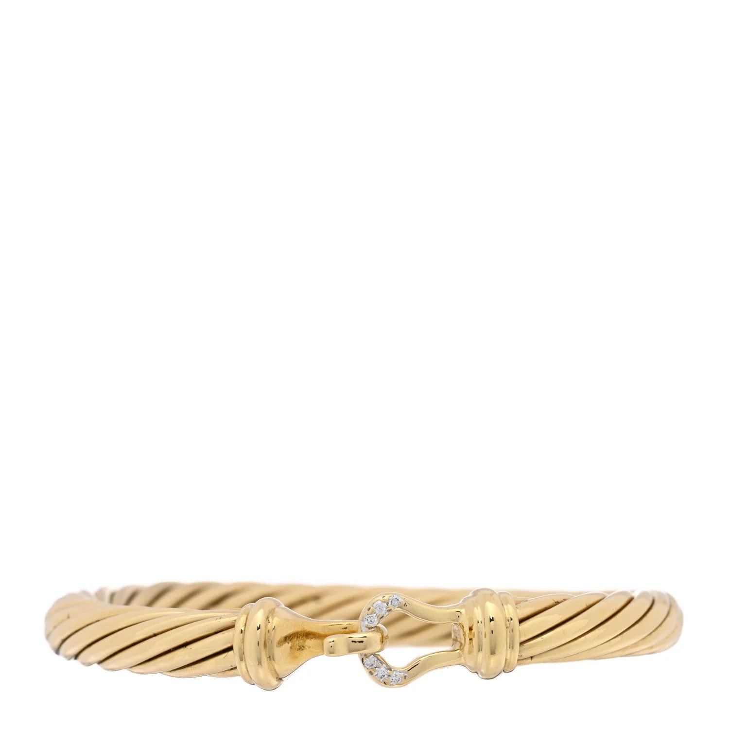 David Yurman — 18K Yellow Gold 7mm Buckle Cable — Jewelry — resale