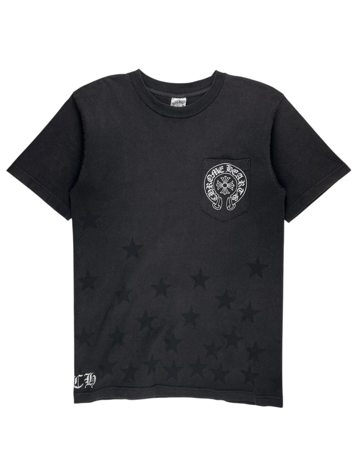 Hearts Star Scroll Logo Faded Pocket Tshirt — streetwear — resale