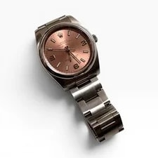 Rolex Air King 34 Mm Pink Salmon Steel Automatic 114200 Z Series 2007 2