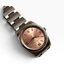 Rolex Air King 34 Mm Pink Salmon Steel Automatic 114200 Z Series 2007 4