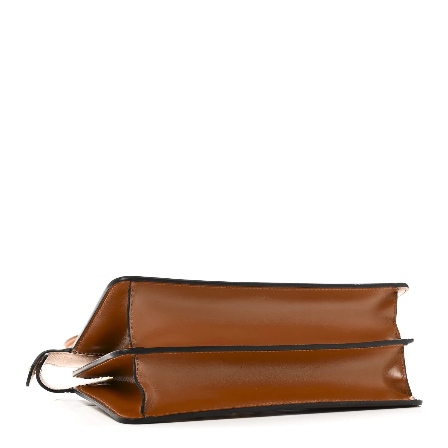 Vitello King Luxor Shiny Medium Peekaboo I SEE U East West Satchel Brandy Light 3
