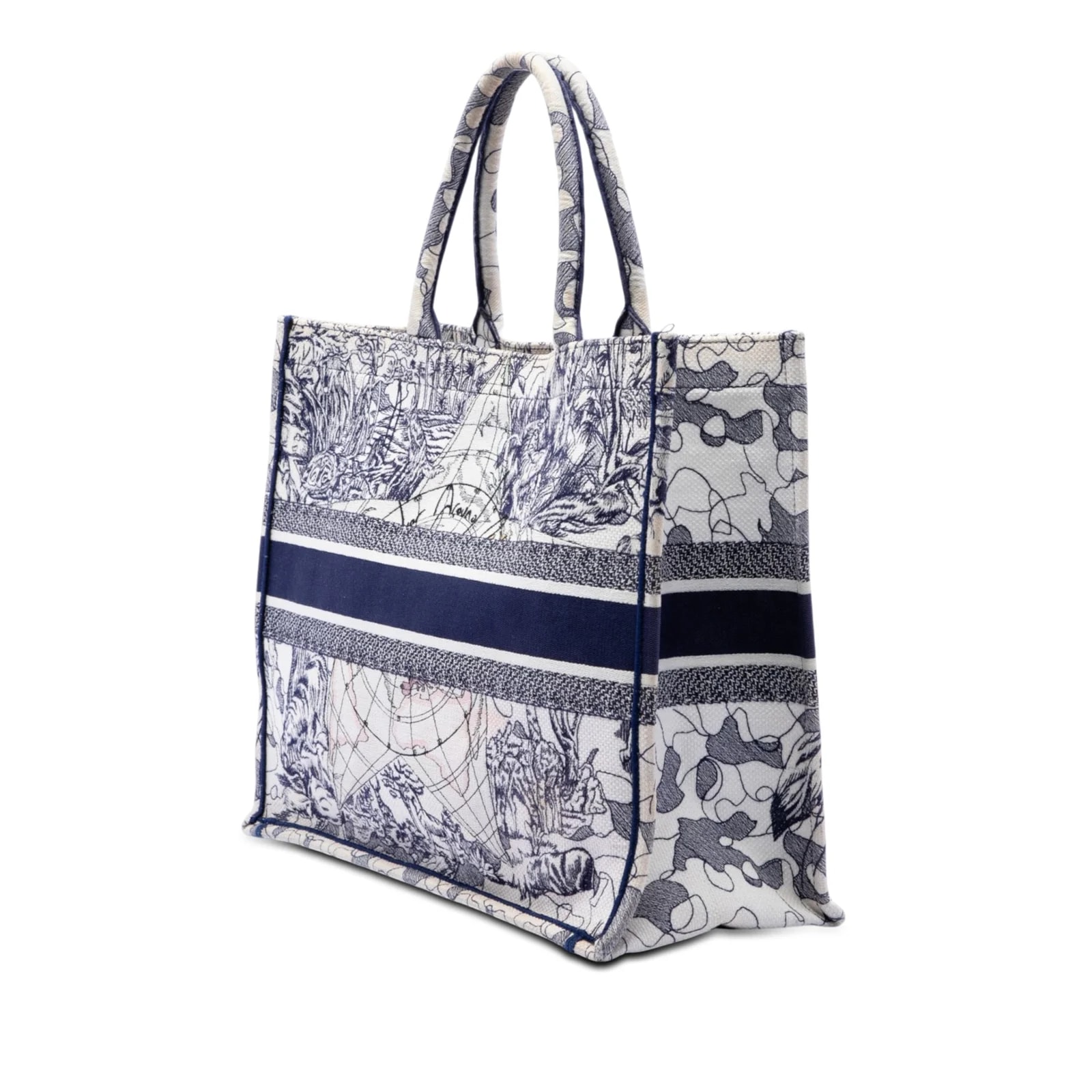 Large Embroidered Around the World Book Tote 2
