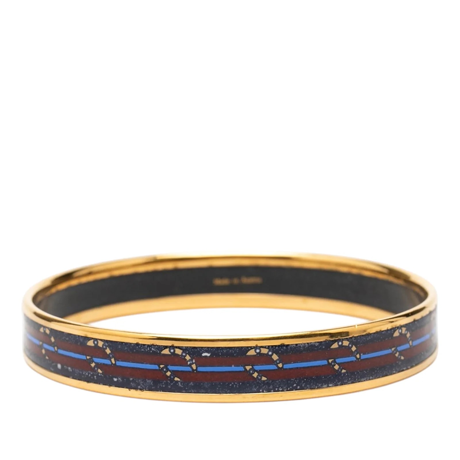 Narrow Horse Horseshoe Cloisonne Enamel Bangle 62 3