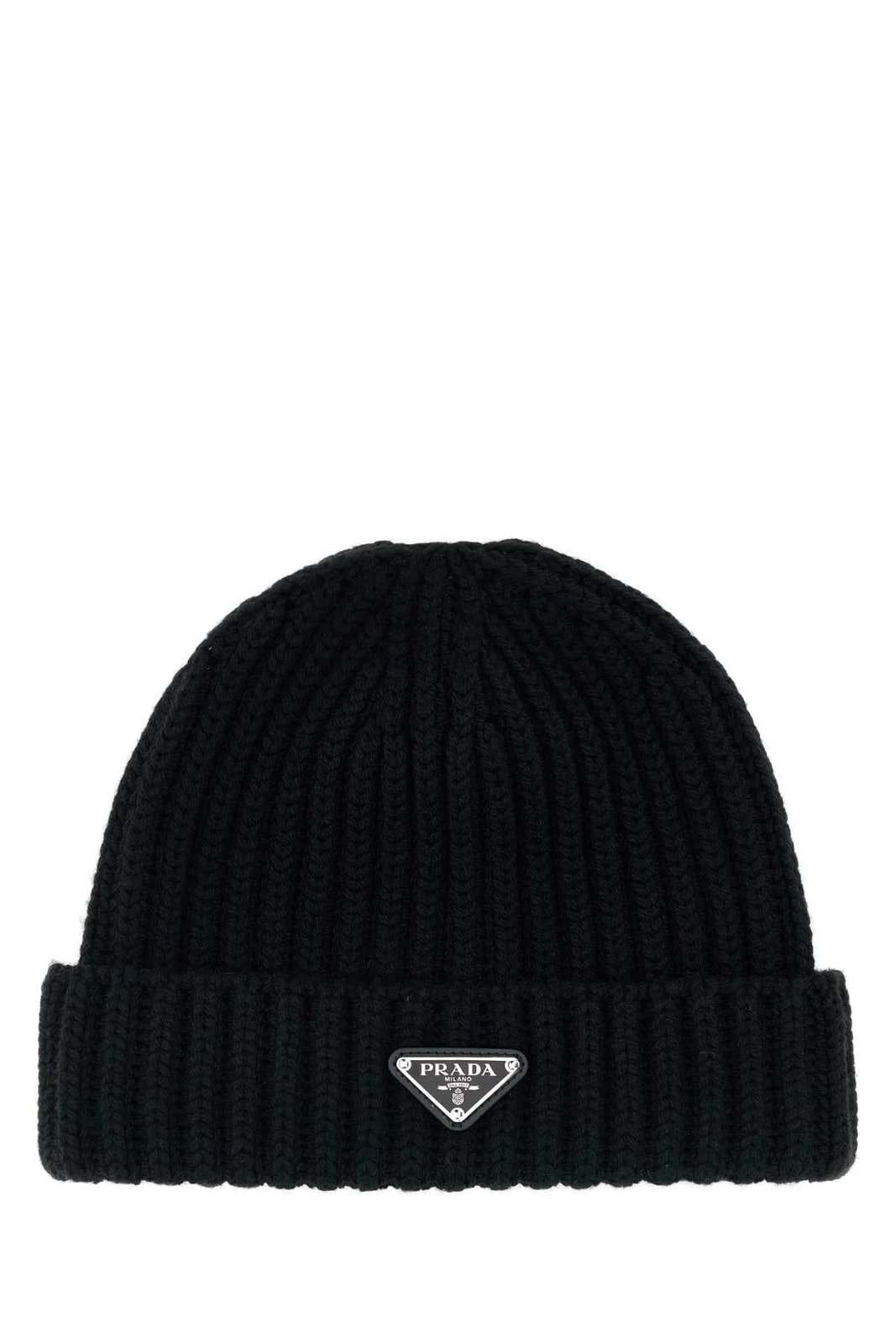 Prada — Prada Hat Ribbed Virgin Beanie — Exterior: Beanies — Accessory — resale