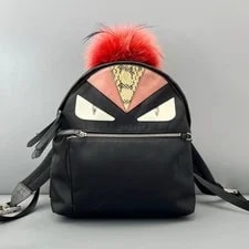 Fendi — Authentic Fendi Monster Backpack With Fur Pom-pom — Handbag — resale