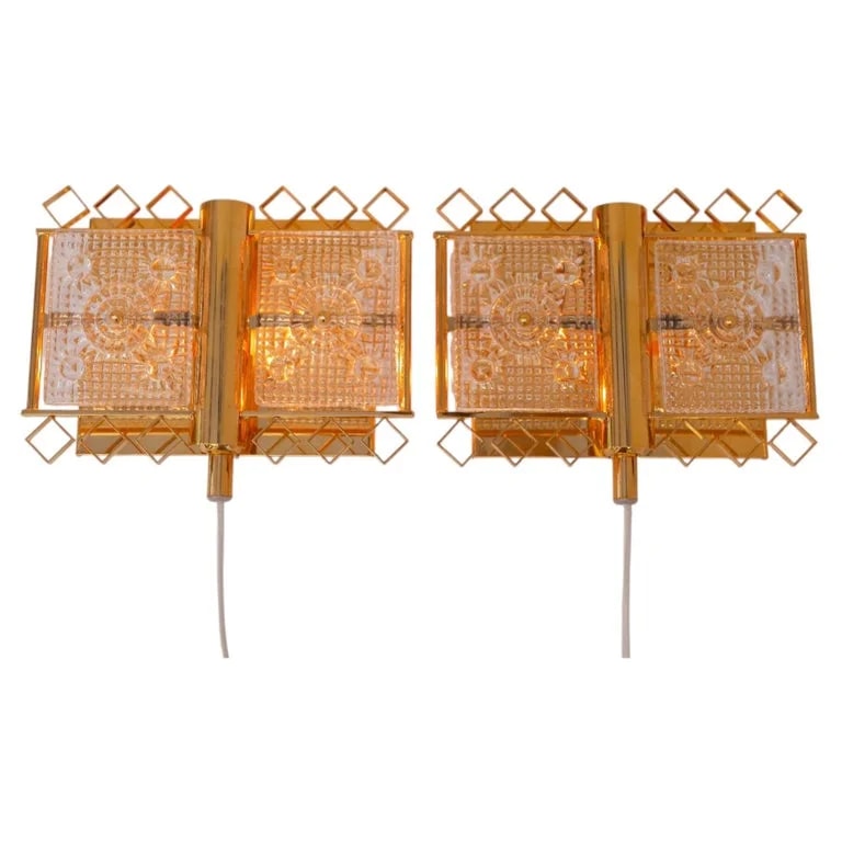 Carl Fagerlund, Orrefors — Carl Fagerlund Wall Mounted Sconces, and From Orrefors, Sweden — lighting — resale