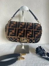 Fendi — Authentic Fendi Baguette Fur Crossbody — Handbag — resale