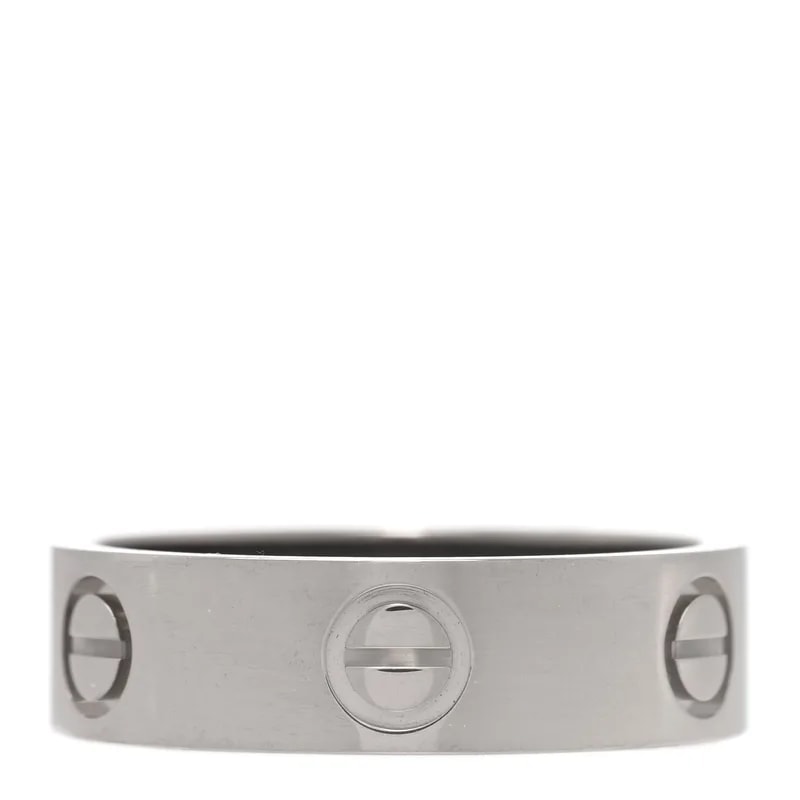 Cartier — 18K White Gold 5.5mm Love 54 7 — Jewelry — resale
