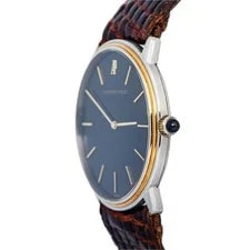 Audemars Piguet 18k Yellow Gold Two Tone Manual Dark Blue Dial 33mm 3