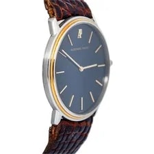 Audemars Piguet 18k Yellow Gold Two Tone Manual Dark Blue Dial 33mm 4
