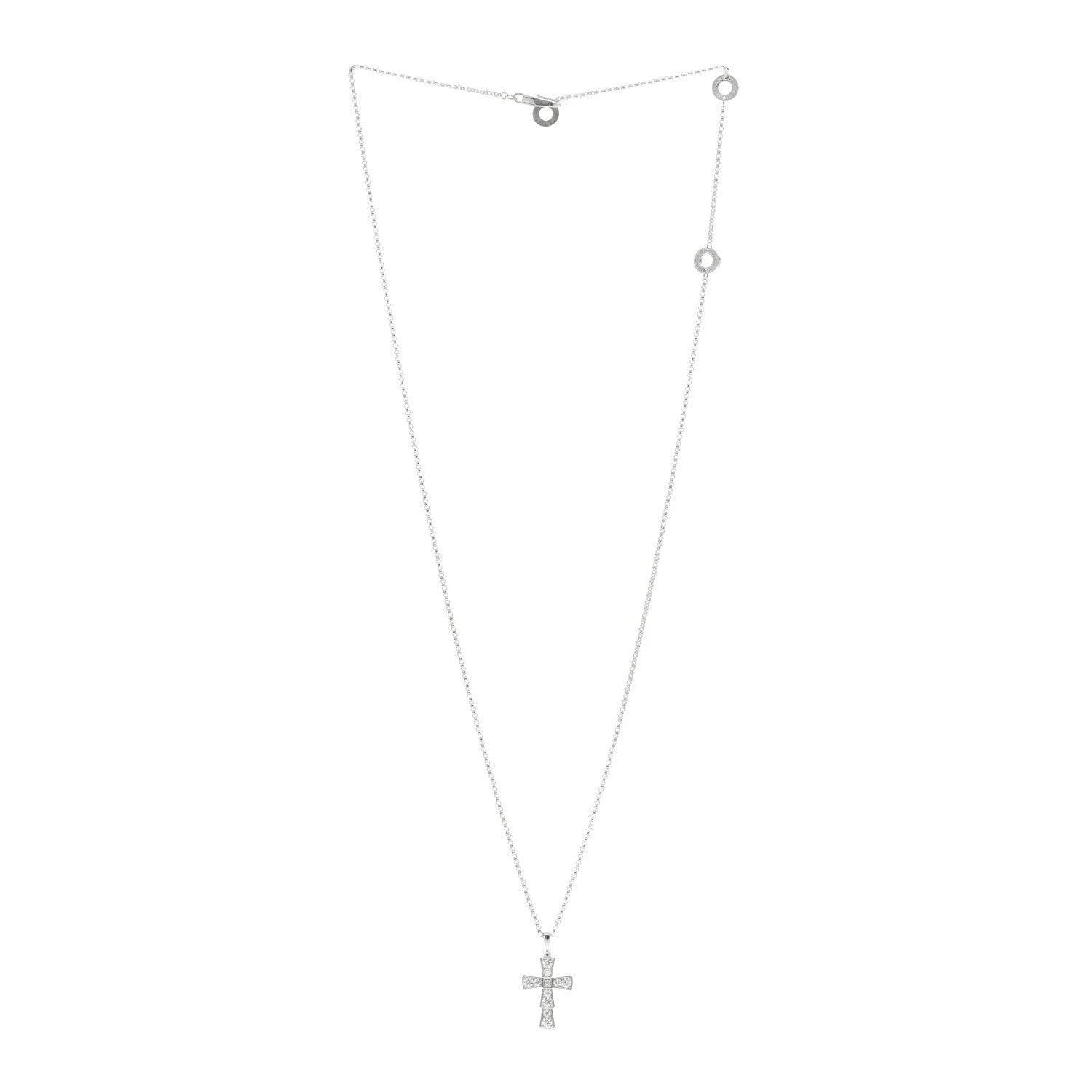 18K White Gold Croce Cross 3