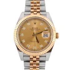 Rolex 126333 Datejust 41 Mm Champagne Dial Jubilee Bracelet Box and Papers 2017 2