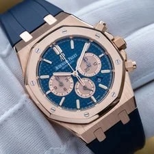 Audemars Piguet Royal Oak Chronograph 41mm Rose Gold Blue - AP 26331OR Full Set 3