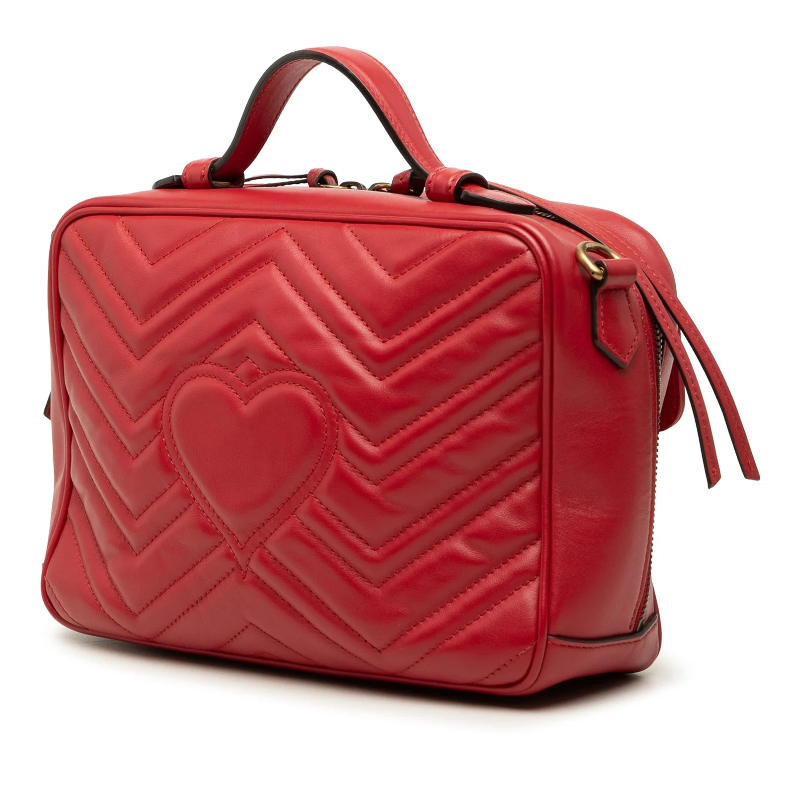 Small GG Marmont Matelasse Top Handle Satchel 2