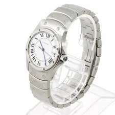 Cartier Santos Rond MM W20027K1 White Dial Quartz 90317539 2