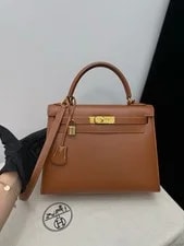 Hermès — Auth Hermès Kelly 28 Golden Crossbody — Handbag — resale