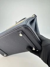 Hermes Birkin 25 Retourne / Palladium Hardware W Stamp Full 2